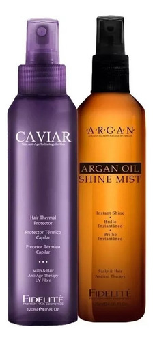 Fidelite Kit Térmico Pelo Caviar + Brillo Aceite Argan 120ml