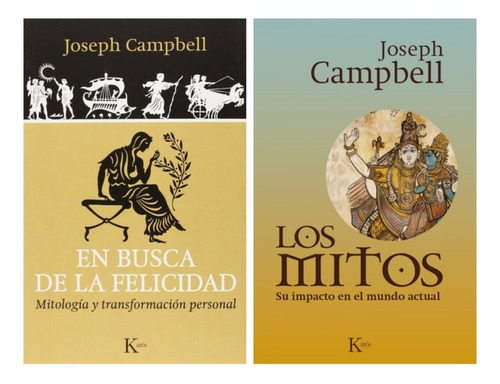2 Libros Joseph Campbell Kairós Mitos + En Busca Felicidad