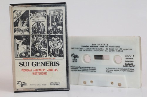Cassette Sui Generis Pequeñas Anécdotas Instituciones 1985