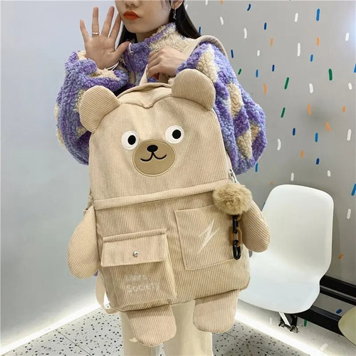 Mochilas De Pana Con Forma De Oso Para Mujeres Guapas, Con M