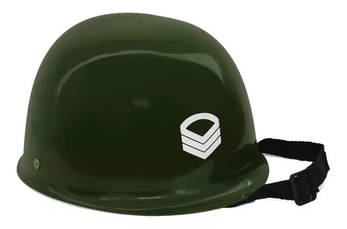 Set Casco Chapa Y Cinturon Balas Militar Cotillón Disfraz