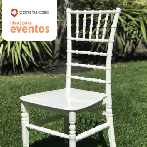 Combo X 4 Silla Tiffany Plástica Reforzada Apilable Eventos