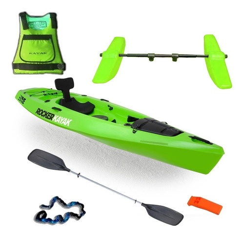 Kayak Rocker Wave Combo Recreacion + Kit De Flotadores Ei°