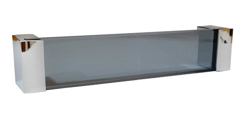 Imagen 1 de 2 de Tirador De Vidrio Templado Bari Negro 160mm