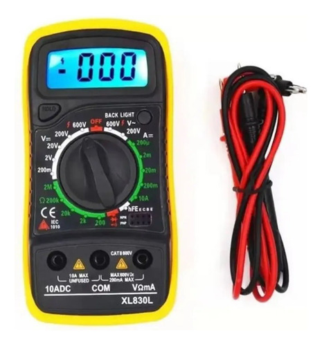 Tester Multímetro De Mano Ideal Para La Casa Pantalla Lcd