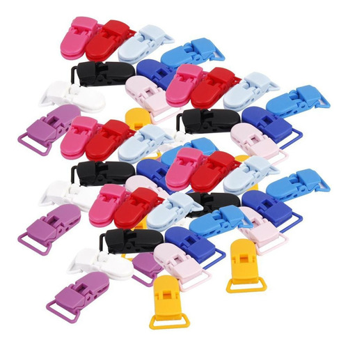 50pcs Clips De Babero Hebillas Forma De Liga Herramienta De