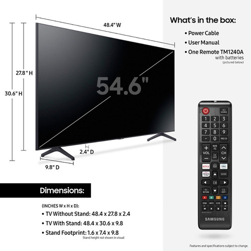 Samsung 55 Clase Tu690t Led 4k Uhd Tizen Tv Un55tu690tfxza (Reacondicionado)