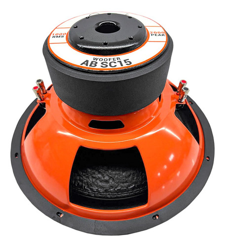 Autobahn Subwoofer 15 Pulgadas 4 Ohm 1000w Rms Por Pieza Naranja