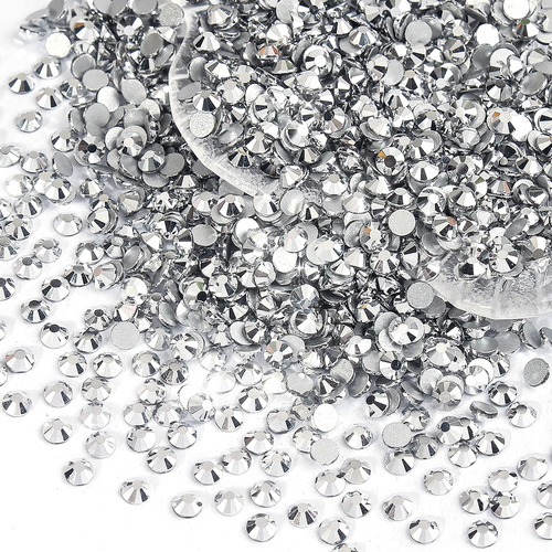 1440 Pedreria Cristal Diamantes Ss6-5-3 Para Uñas Decoración Color Plata Ss3-1.3mm-1.5mm