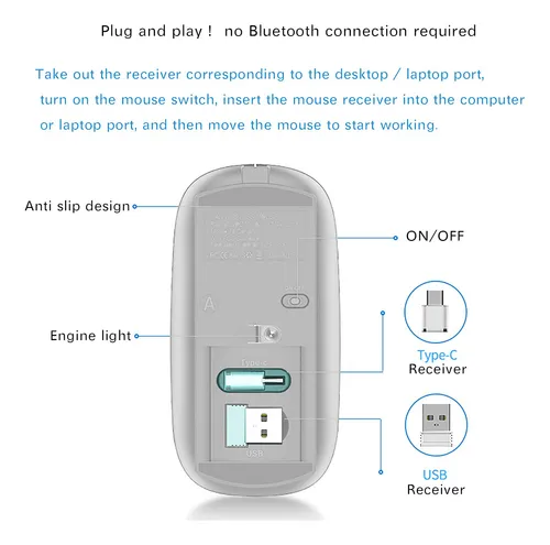 Mouse Inalámbrico Jetta Para Macbook Pro/air, Portátil, Escr