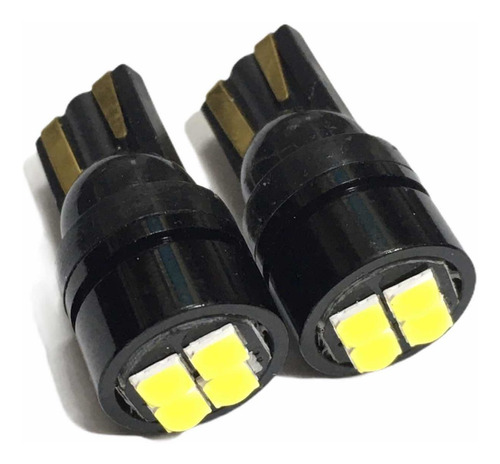 2x Foco Tipo Pellizco Velita T10 W3w  W5w 194 168 4 Led Smd