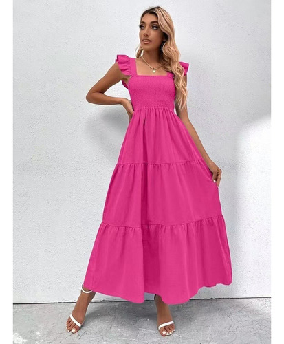 Vestido Elegante De Pastel De Cintura Alta Para Mujer