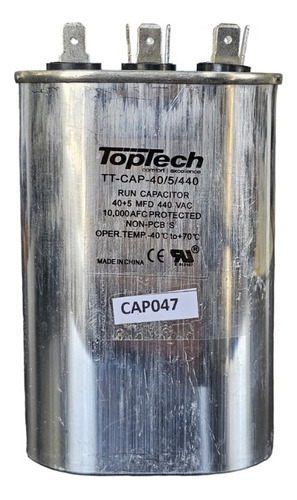 Capacitador De 40+5mdf Toptech 440vac