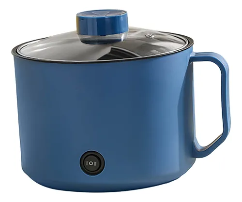 Mini Olla Eléctrica Haofy 520g – Pequeña Y Portátil Para Dormitorio, Cuece Pasta, Café O Instantáneas (Azul Neblina)