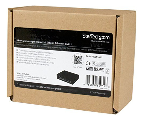 Startech.com Software Gigabit Ethernet Industrial No Gestion