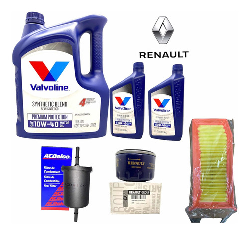 Kit Service Renault Duster 2.0 Aceite 10w40 + 3 Filtros