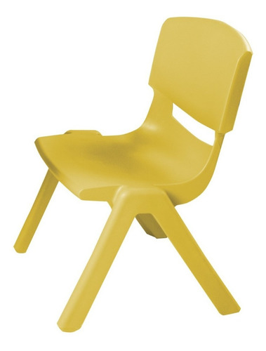 Set 5 Sillas De Plástico Infantil Preescolar Color Amarillo