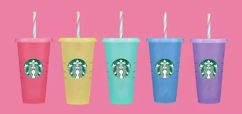 Starbucks 2020 - Vasos de frío reutilizables que cambian de color para  verano, 24 onzas, 5 unidades
