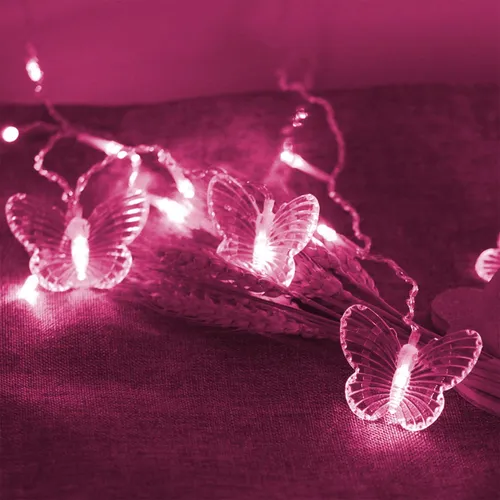 Luces De Cortina De Mariposa Decorman, 49 Pies 48 Led Usb 8