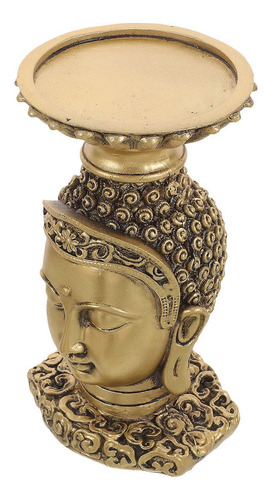 Portavelas De Resina Con Forma De Cabeza De Buda Para Decora