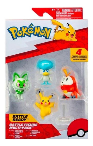 Jazwares Battle Figure Multi-pack X4 Pokemon