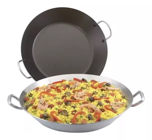 Paellera O Sarten Para Paella De Acero 36 Cm Marca Ibili Color Negro