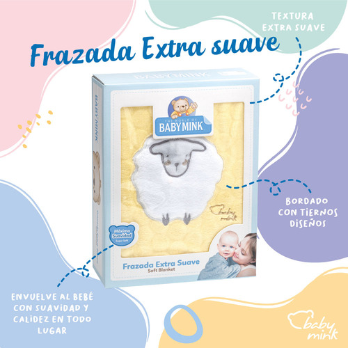 Frazada De Tejido Flannel Extra Suave Con Diseño Bordado