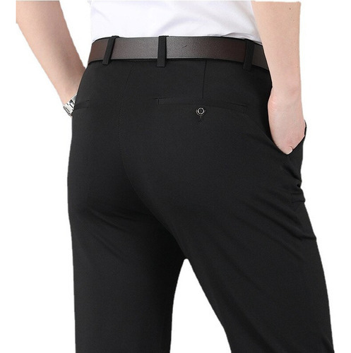 Pantalones Clásicos De Alta Elasticidad Para Hombre, Pantalo