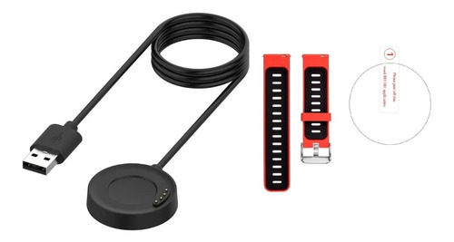 Cabo Carregador Usb Amazfit Stratos 3 + Pulseira + Pelicula 