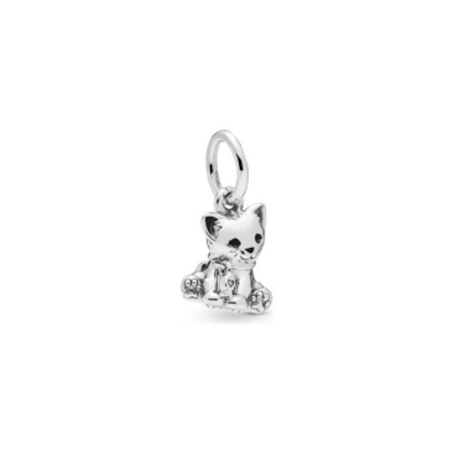 Charm Pandora Gato De Mascota Autentica De Plata