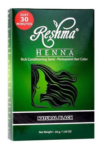 Tinte Semipermanente De Henna Natural Black