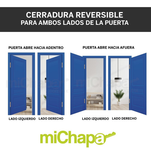 Imagen 2 de 2 de Chapa Cerradura Manija Bari Inoxx Italy Negra Recamara Baño