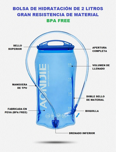 Bolsa De Hidratacion 2l, Camel Back, Trekking En Chillan