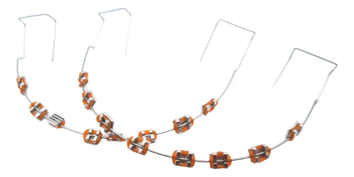 Ortodoncia falsa OEM color naranja estética removible cómoda resistente para disfraz o uso temporal