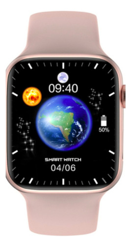 Smartlance Relógio Smartwatch W28 Pro Série 8 Masculino Feminino Nfc Cor da pulseira Rosa Cor do bisel Preto