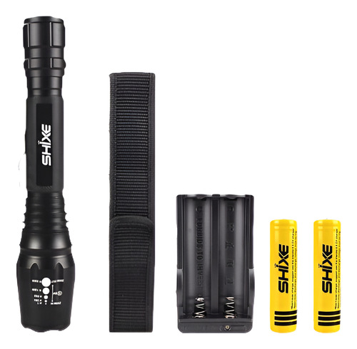 Tactical 5000lm T6 Led Flashlight Focus Battery Zoomable Ant