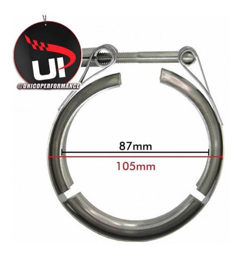 Imagem 2 de 2 de Abraçadeira 100% Inox Tipo V-band / V-clamp De 3 Polegadas
