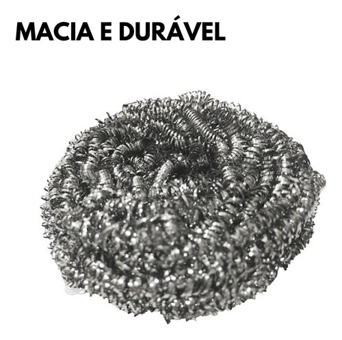 Esponja Brilho Pan Lava Grelha De Aço Ino 17 Gramas 1 Uni