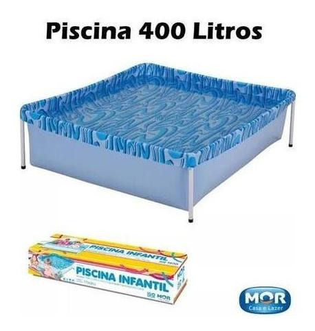 Piscina Infantil Quadrada Estrutural Pvc 400 Litros - Mor