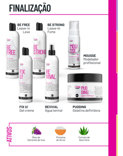 Kit Curly Care Fix U!, Be Free Leave-in E Pudding 3x 300ml
