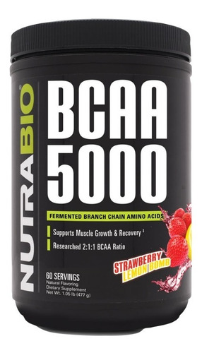 Bcaa 5000 Powder Nutrabio 60 Serv- Envío Gratis + Regalo!