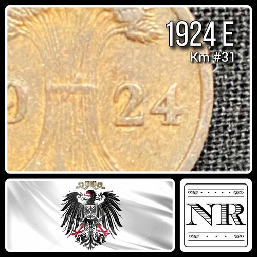 Alemania - 2 Rentenpfennig - Año 1924 E - Km #31 - Trigo