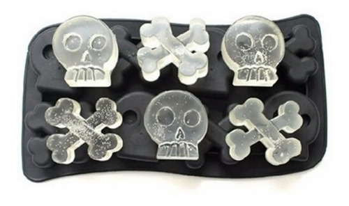 Imagen 3 de 4 de Molde Silicona Calavera Y Huesos Chocolate Bombon Halloween