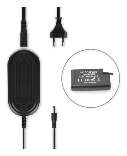 Adaptador Dmw-ac8 Acoplador Dmw-dcc16 Panasonic Dmw-blj31 Cor Preto