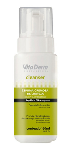 Espuma Cremosa De Limpeza Vita Derm 160ml