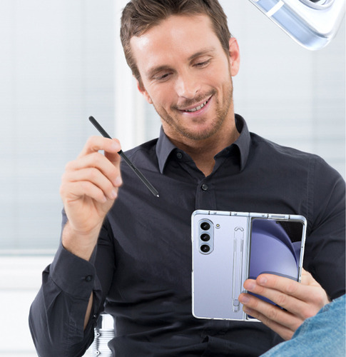 Funda Para Samsung Galaxy Z Fold3/z Fold4/z Fold5/z Fold6 Rudo Uso Transparente Case Uso Case Mujer Niña Succionador