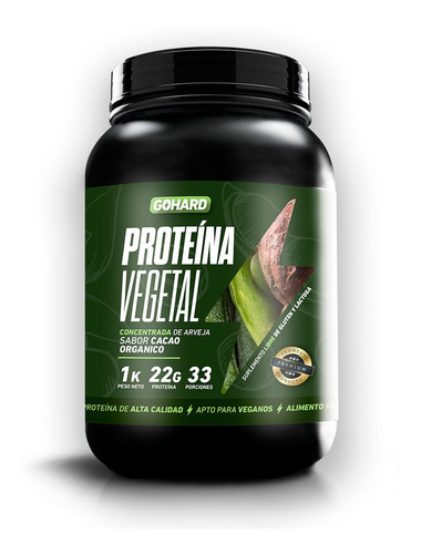 Proteina Vegetal Arveja Gohard 1 Kg 33 Serv. C/envio