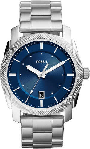 Reloj Fossil Steel Fs5340 Acerado Tablero Azul Clasico Color de la correa Plateado Color del bisel Acero Color del fondo Azul petróleo