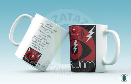 Imagen 3 de 5 de Mug Design Pearl Jam Gigaton. Mas Diseños Ceramica Importada