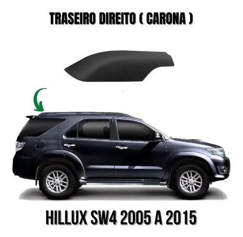 Acabamento Rack De Teto Traseiro Ld Hilux Sw4 05/15